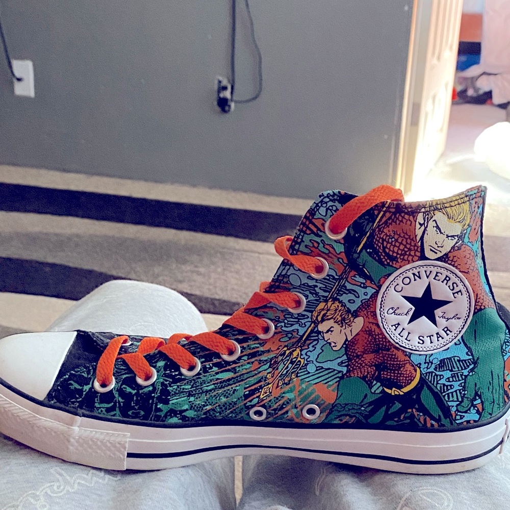 Brand new Aquaman Chuck Taylor Converses